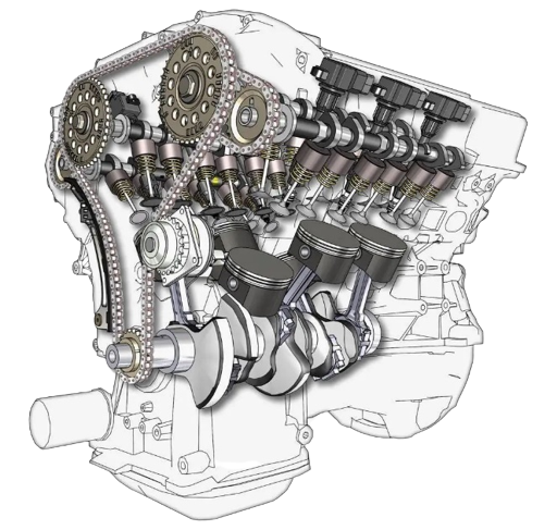 How an engine converts fuel into motion