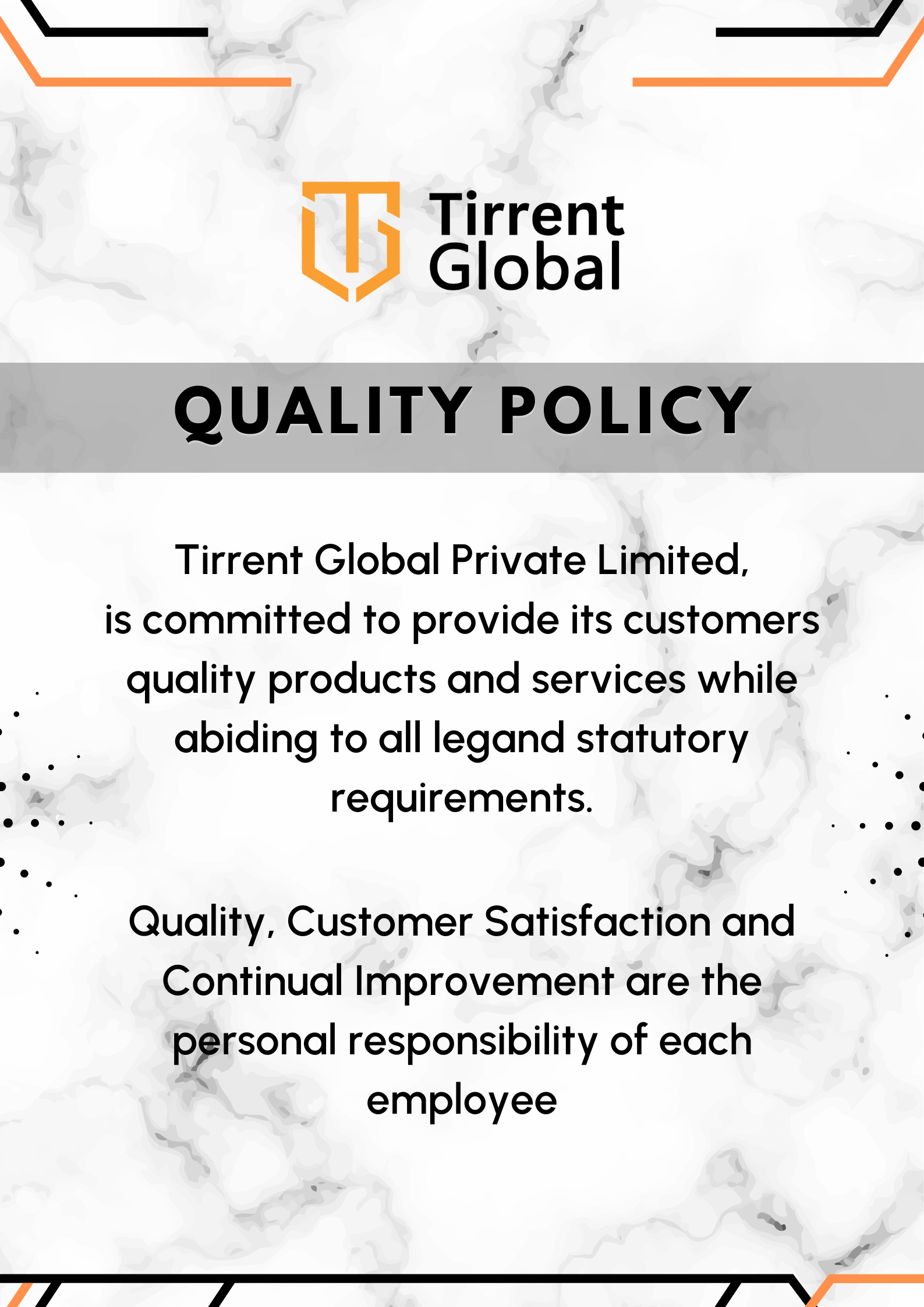Health, safety and environmental care at Tirrent Global
